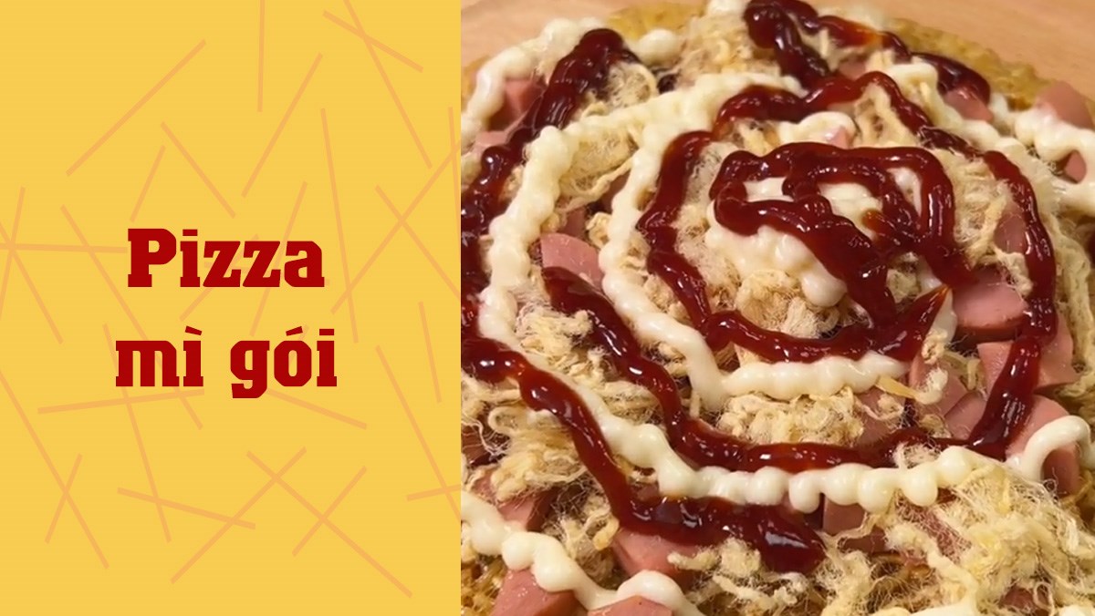 Pizza mì gói (Công thức được chia sẻ từ TikTok Vào bếp cùng Điện máy XANH)
