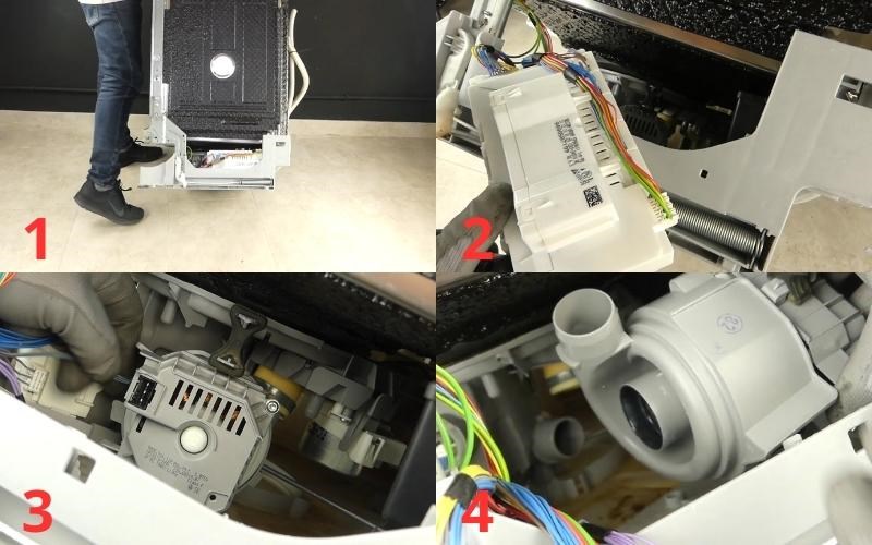 Tr&igrave;nh tự c&aacute;c bước thay mới bơm nhiệt m&aacute;y rửa b&aacute;t Bosch