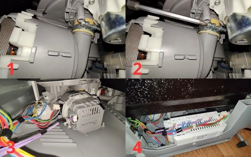 Tr&igrave;nh tự c&aacute;c bước thay mới bơm nhiệt m&aacute;y rửa b&aacute;t Bosch