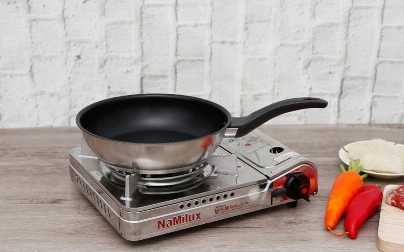 Chảo inox chống d&iacute;nh đ&aacute;y từ 22 cm Fivestar CKD22-3DI