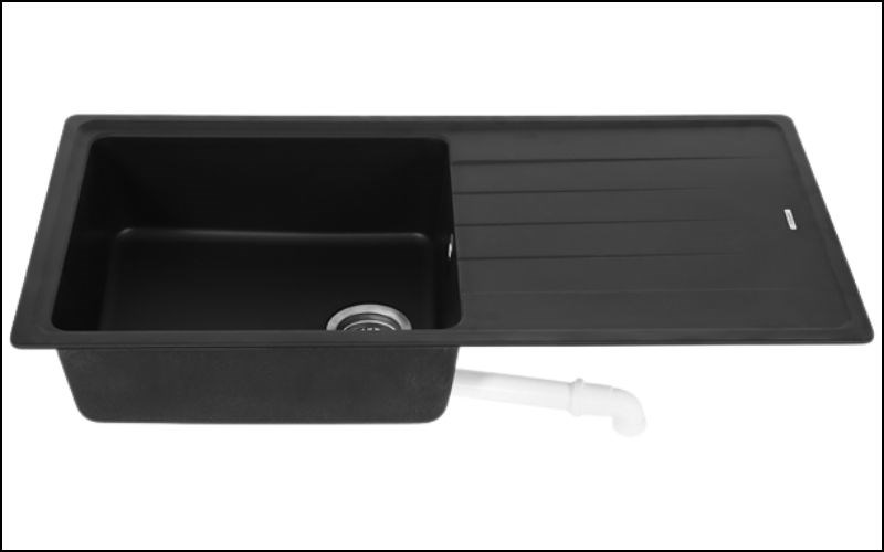 Chậu rửa ch&eacute;n 1 ngăn 1 c&aacute;nh đ&aacute; Hafele GED1S60 Đen