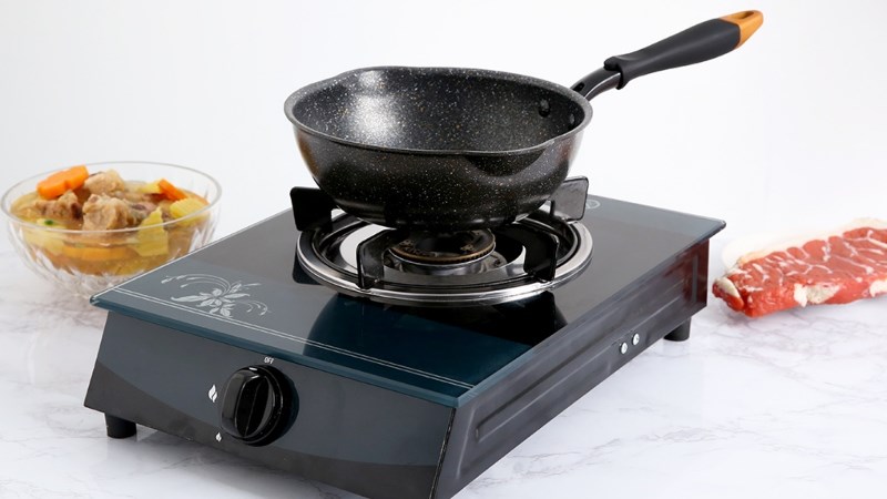 Chảo nh&ocirc;m s&acirc;u chống d&iacute;nh v&acirc;n đ&aacute; đ&aacute;y từ 20 cm Kangaroo KG662XS