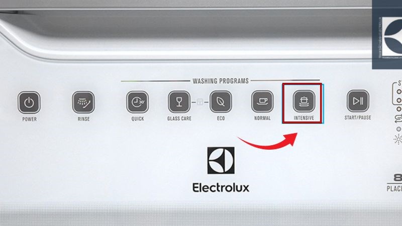 Dấu hiệu nhận biết m&aacute;y rửa b&aacute;t Electrolux b&aacute;o lỗi Intensive