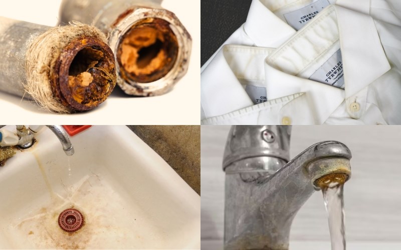 T&aacute;c hại của nước nhiễm sắt đối với sinh hoạt