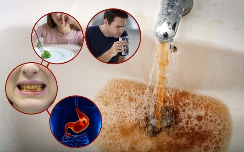 T&aacute;c hại của nước nhiễm sắt đối với sức khỏe