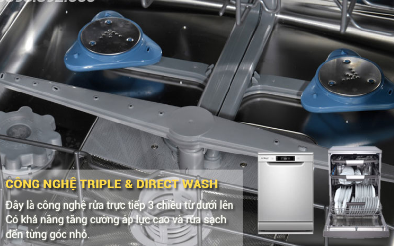 C&ocirc;ng nghệ Triple & Direct Wash
