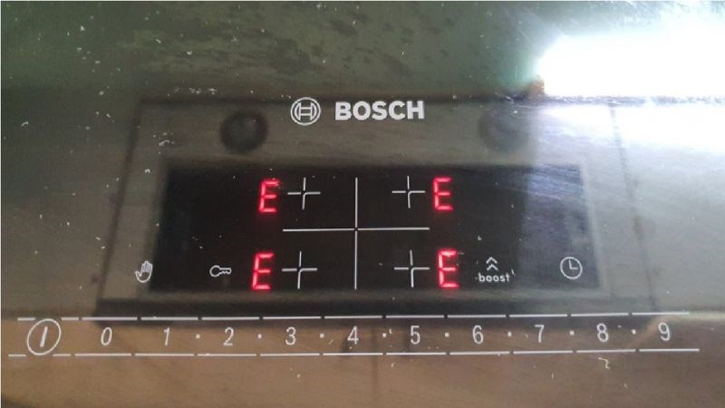 Bảng m&atilde; lỗi bếp từ Bosch