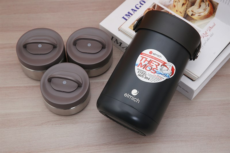 B&igrave;nh đựng thức ăn giữ nhiệt inox 1500 ml Elmich EL3129
