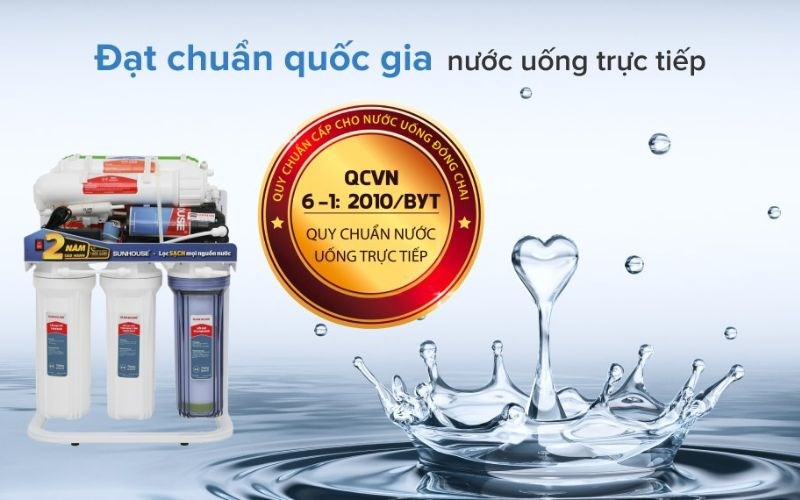 M&aacute;y lọc nước RO kh&ocirc;ng vỏ Sunhouse SHA88117KV 10 l&otilde;i 