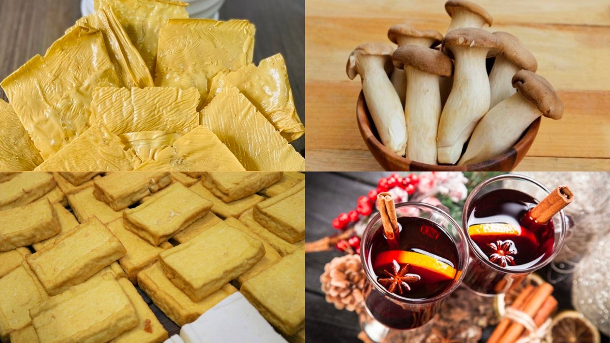 Nguyên liệu món ăn cách làm tàu hủ ky cuộn nấm