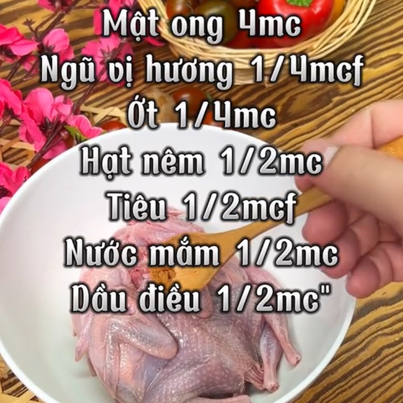 Bước 2 Chế biến Cút quay mật ong (Công thức được chia sẻ từ Tiktok Vào bếp cùng Điện máy XANH)