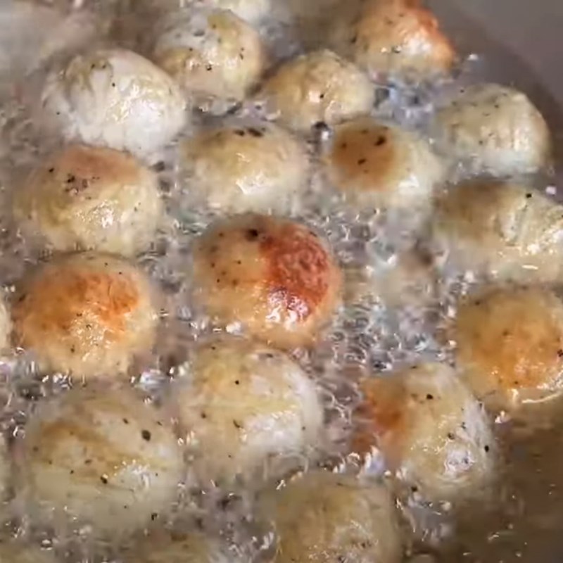 Bước 3 Chiên cá viên Cá viên chiên chay