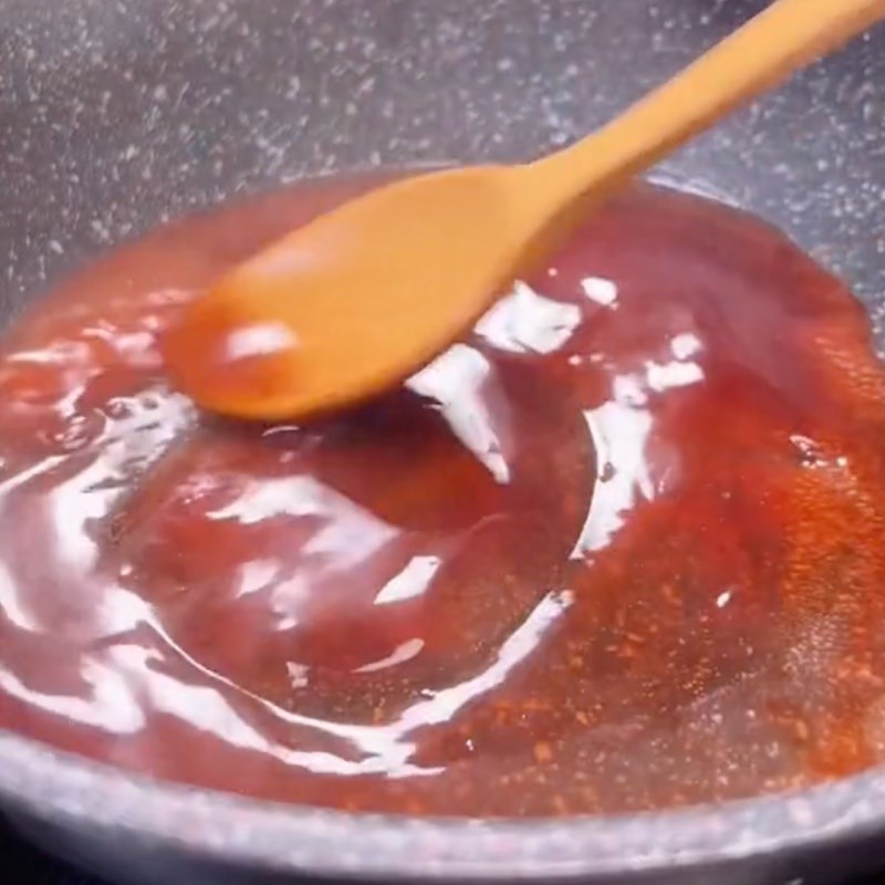 Bước 5 Chiên tàu hũ ky cuộn nấm Tàu hũ ky cuộn nấm đùi gà và đậu hũ chiên