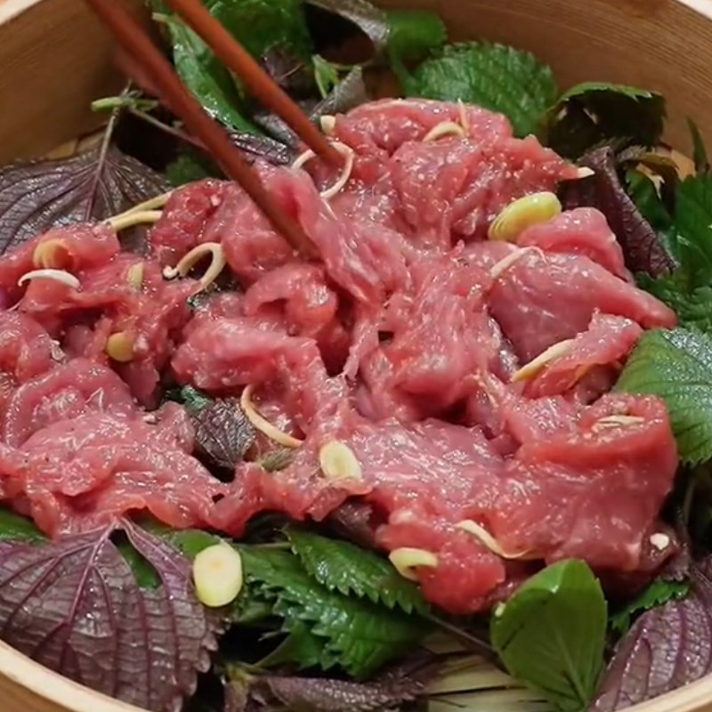 Bước 3 Hấp thịt Bò hấp lá tía tô (Công thức được chia sẻ từ Tiktok Vào bếp cùng Điện máy XANH)