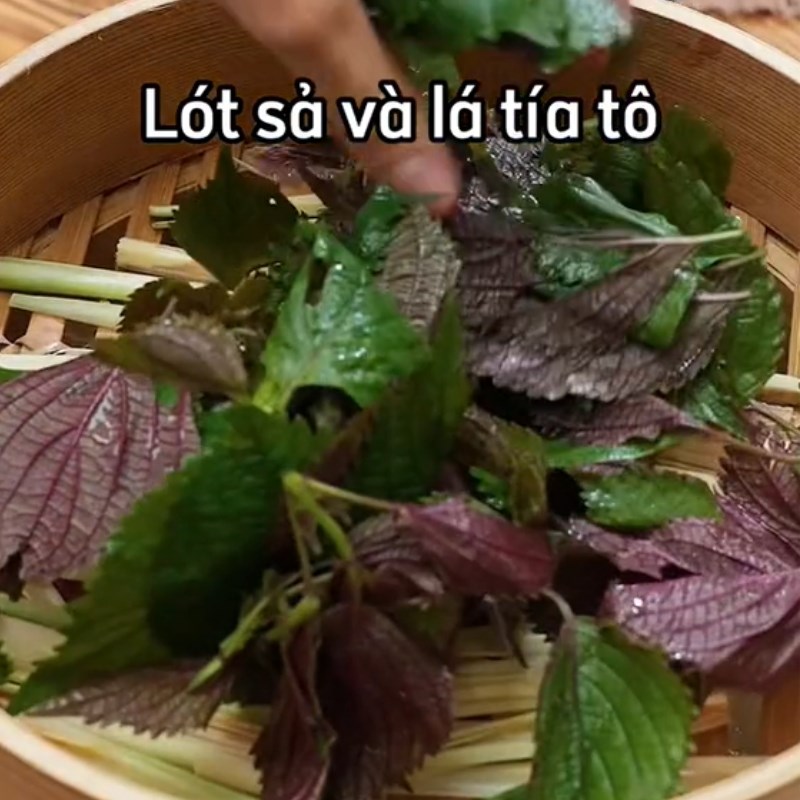 Bước 3 Hấp thịt Bò hấp lá tía tô (Công thức được chia sẻ từ Tiktok Vào bếp cùng Điện máy XANH)