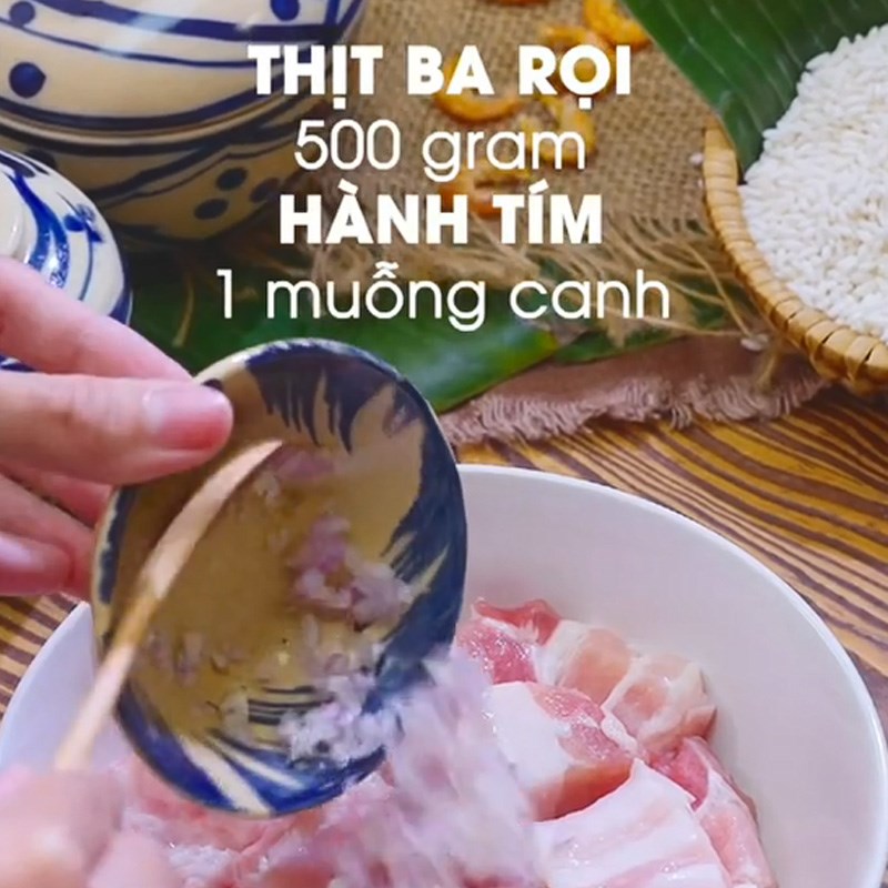 Bước 2 Làm nhân bánh Bánh bá trạng (Công thức được chia sẻ từ TikTok Vào bếp cùng KitchenAZ)