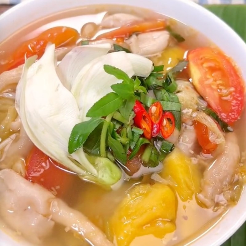 Bước 4 Thành phẩm Canh chua bông so đũa chay