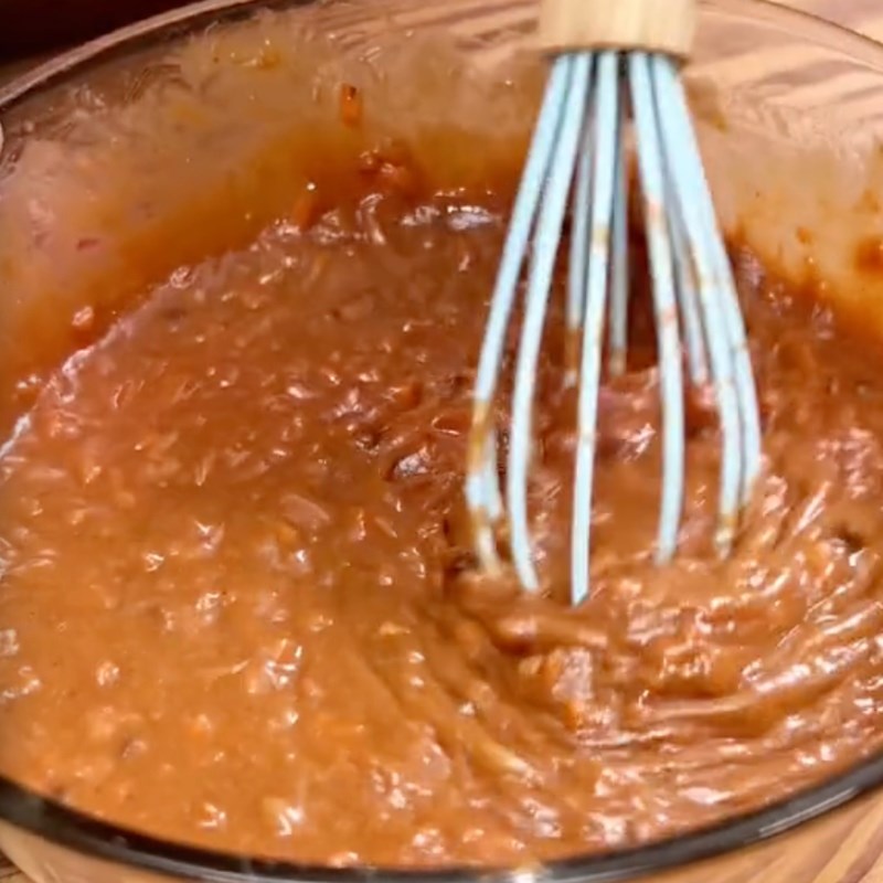 Bước 2 Trộn hỗn hợp làm bánh Bánh cà rốt nướng bằng nồi chiên không dầu