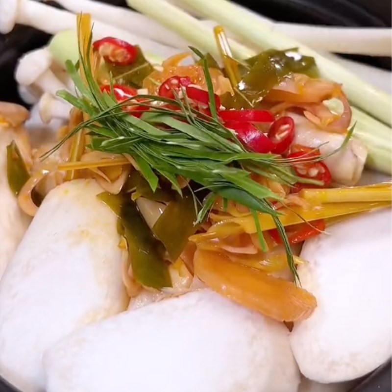 Bước 3 Nấm đùi gà hấp Thái Nấm đùi gà hấp Thái