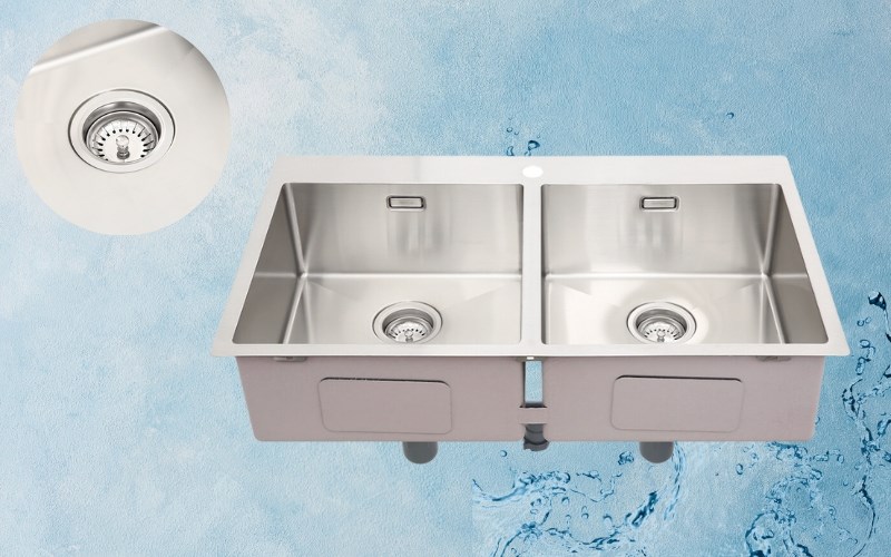 Chậu rửa ch&eacute;n 2 ngăn inox Hafele HS20-SSN2S90 (567.20.537)