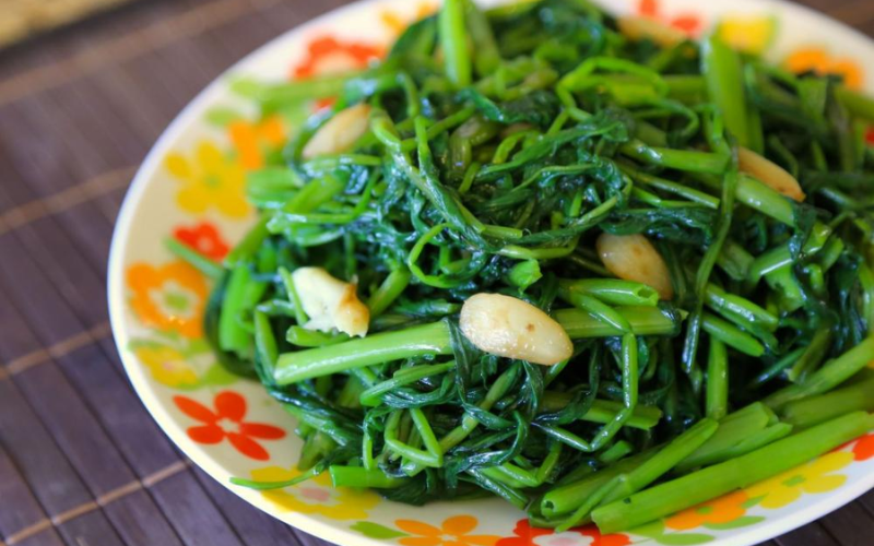 Ph&acirc;n biệt rau muống sạch nhờ th&agrave;nh phẩm sau chế biến