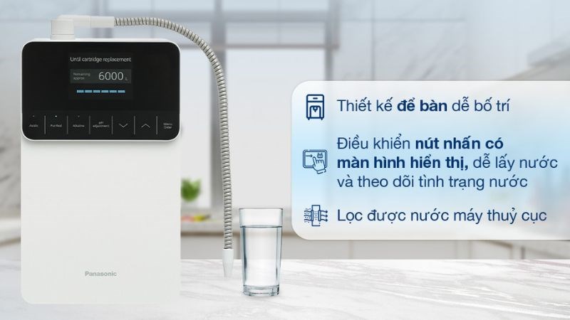 Máy lọc nước điện giải ion kiềm Panasonic TK-AS700 5 tấm điện cực