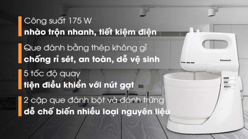 M&aacute;y nhồi bột đ&aacute;nh trứng Panasonic MK-GB3WRA