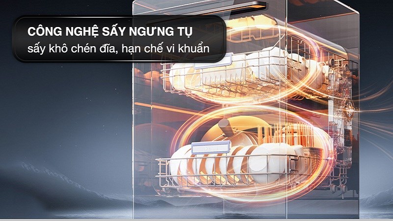 Máy rửa bát Nagakawa có công nghệ sấy ngưng tụ