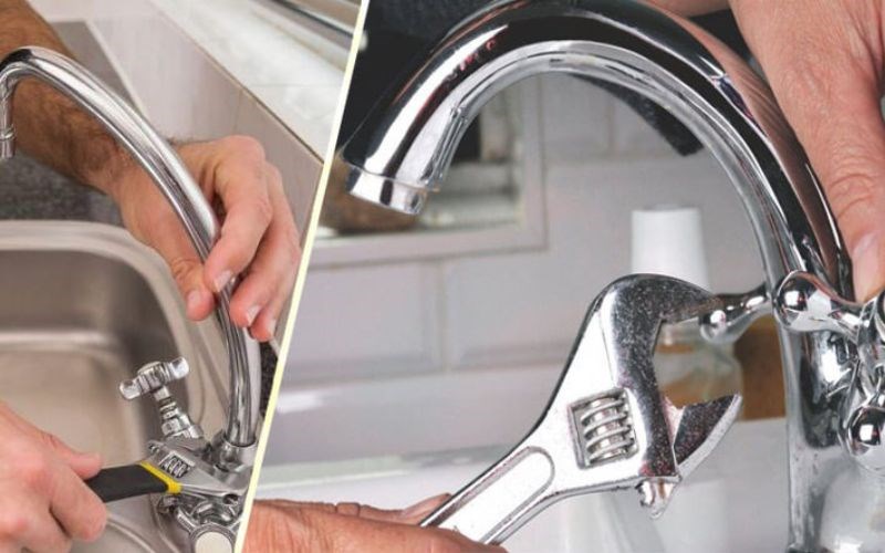 Th&aacute;o rời v&agrave; vệ sinh c&aacute;c bộ phận của v&ograve;i nước