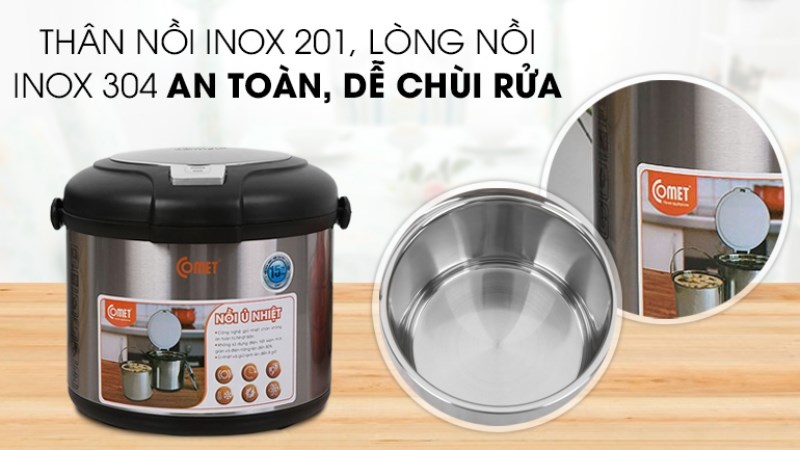 Nồi ủ Comet c&oacute; chất liệu tốt