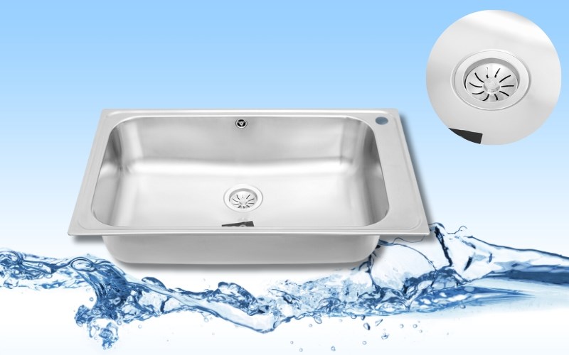 Chậu rửa ch&eacute;n 1 ngăn inox Teka BAHIA 1B PLUS 