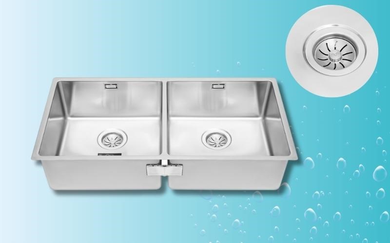 Chậu rửa ch&eacute;n 2 ngăn inox Teka BE LINEA RS15 2B 860