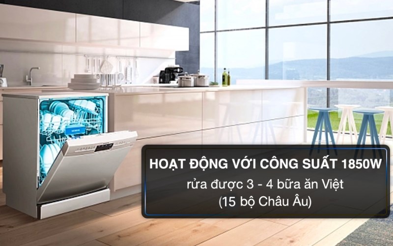 Máy rửa chén độc lập Nagakawa NK15D03M có công suất rửa lên đến 1850W