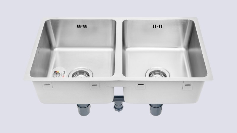 Chậu rửa ch&eacute;n 2 ngăn inox Hafele HS19-SSN2S90S (567.23.020)