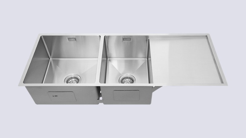 Chậu rửa ch&eacute;n 2 ngăn 1 c&aacute;nh inox Hafele HS21-SSD2S90L (567.94.050)