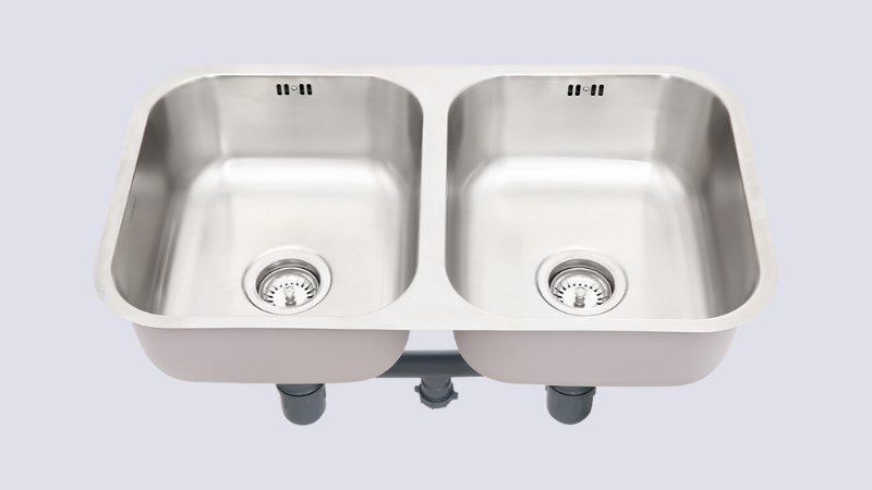 Chậu rửa ch&eacute;n 2 ngăn inox Hafele HS20-SSN2R90S (567.20.506)