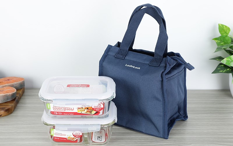 Bộ 2 hộp đựng thực phẩm thủy tinh Lock&Lock LLG429DS2NVY 