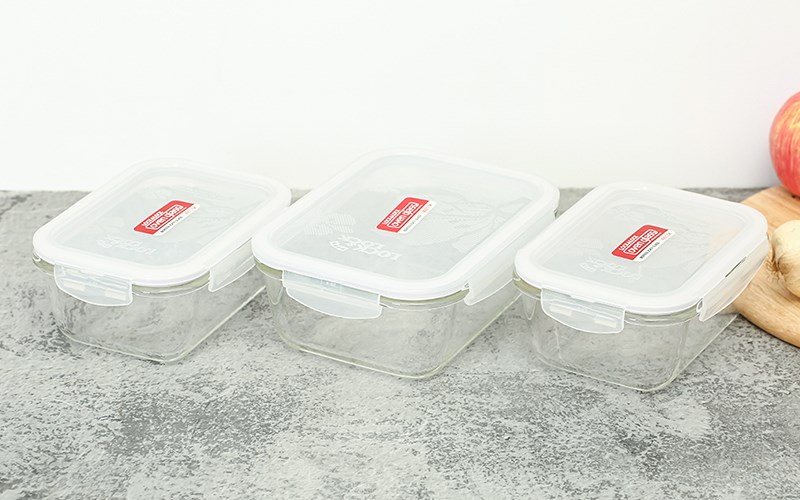 Bộ 3 hộp đựng thực phẩm thủy tinh Lock&Lock LLG429S3