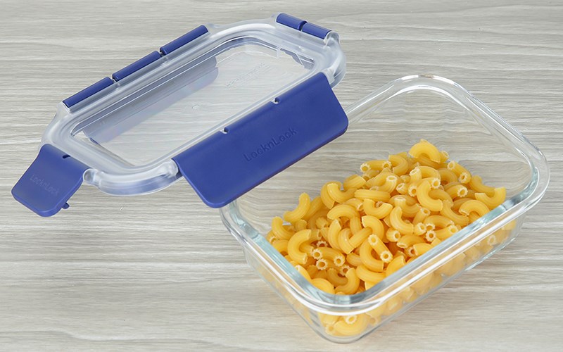 Hộp đựng thực phẩm thủy tinh 380 ml Lock&Lock LBG422BLU