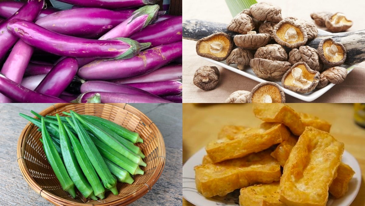 Nguyên liệu món ăn 3 cách làm cà tím kho tộ và kho quẹt chay