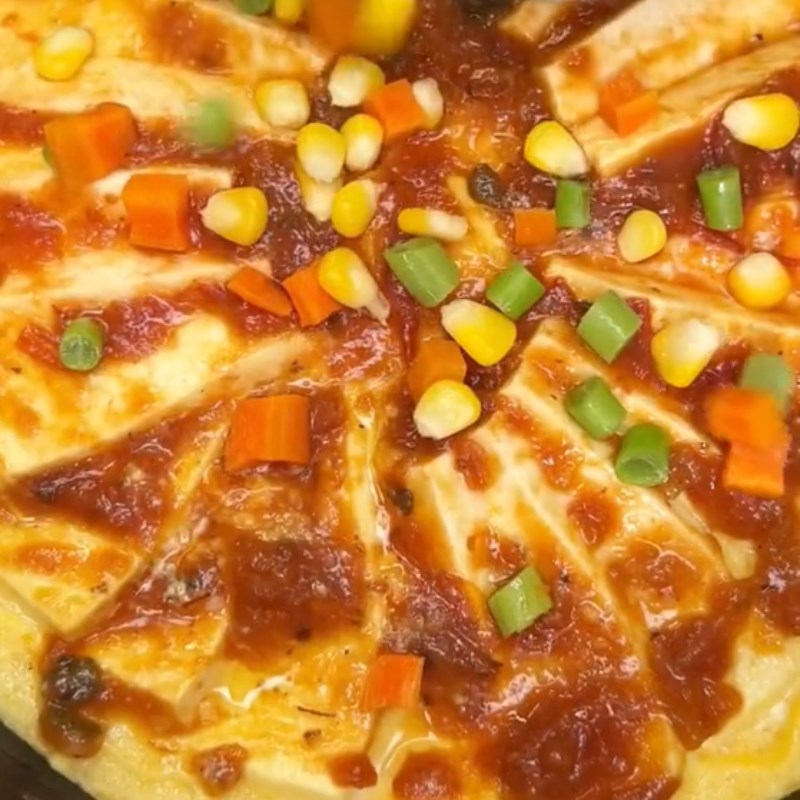 Bước 2 Chế biến Pizza đậu hũ (Công thức được chia sẻ từ Tiktok Vào bếp cùng Điện máy XANH)