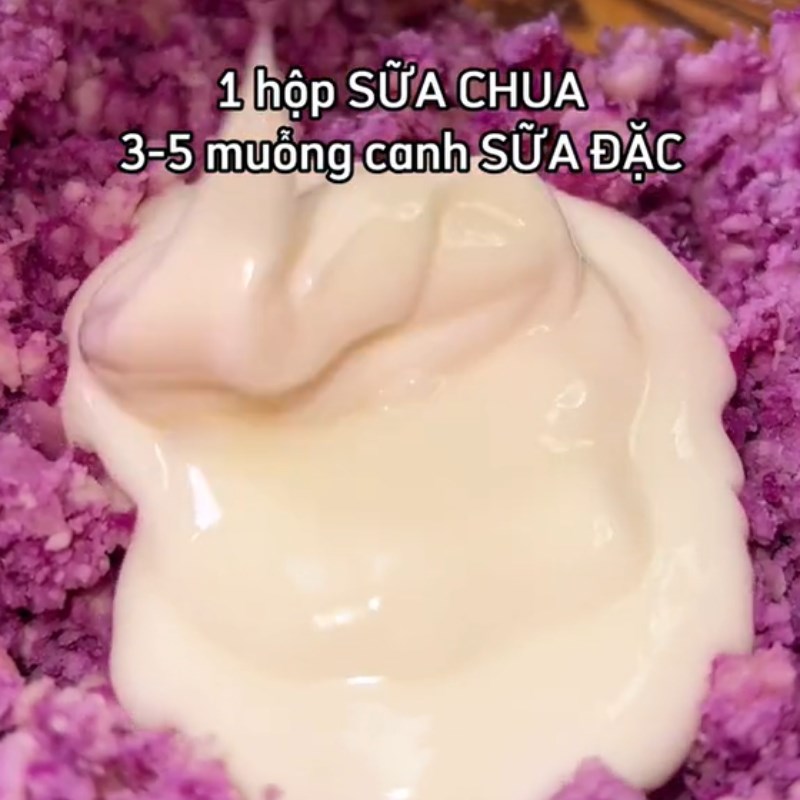 Bước 2 Làm nhân khoai Sandwich sữa chua khoai môn (Công thức được chia sẻ từ Tiktok Vào bếp cùng Điện máy XANH)