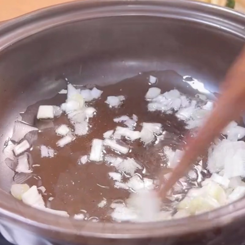 Bước 2 Mì căn kho nấm Mì căn kho nấm chay