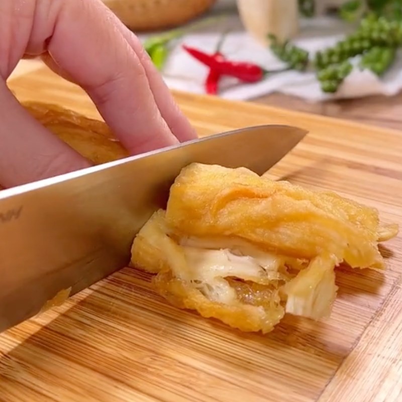 Bước 1 Sơ chế nguyên liệu Mì căn kho nấm chay