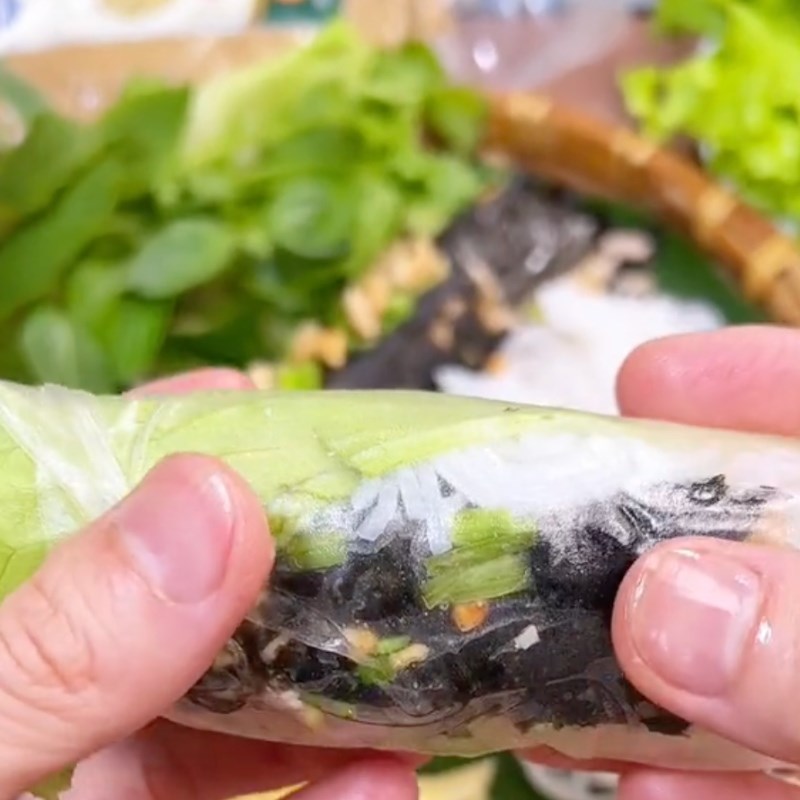 Bước 6 Thành phẩm Cá chay hấp cuốn bánh tráng (Công thức được chia sẻ bởi Tiktok Bếp chay XANH)