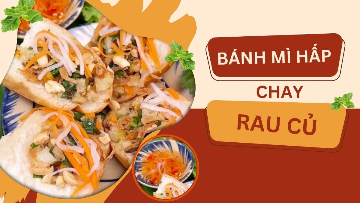 Bánh mì hấp chay rau củ