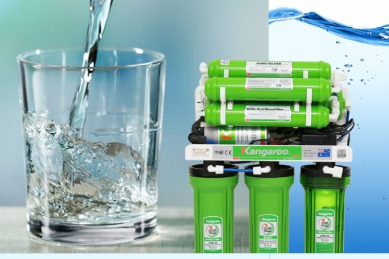M&aacute;y lọc nước RO kh&ocirc;ng vỏ Kangaroo KG110 9 l&otilde;i 