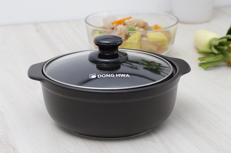 Nồi đất nắp kính 19 cm Dong hwa Tucbeghi G703