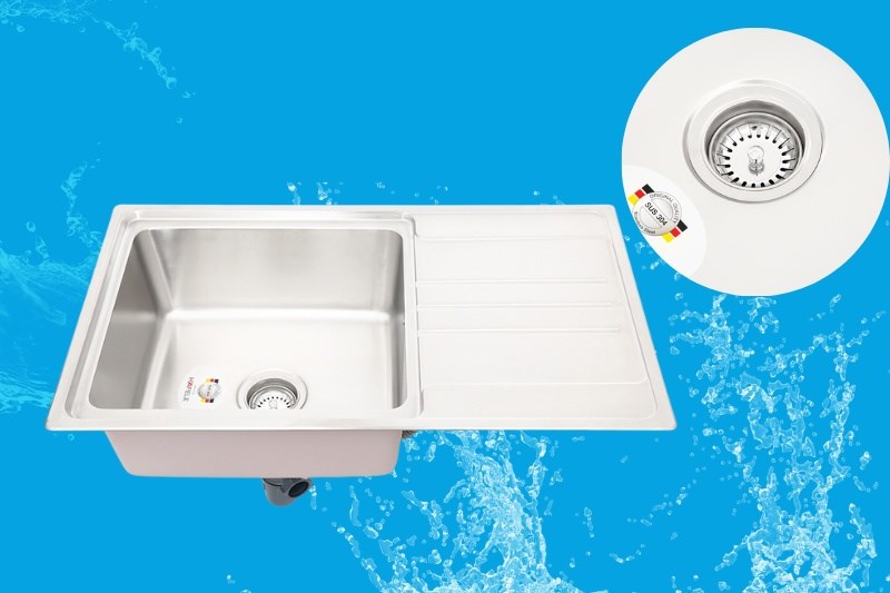  Chậu rửa ch&eacute;n 1 ngăn 1 c&aacute;nh inox Hafele HS20-SSN1S60 (567.20.266)