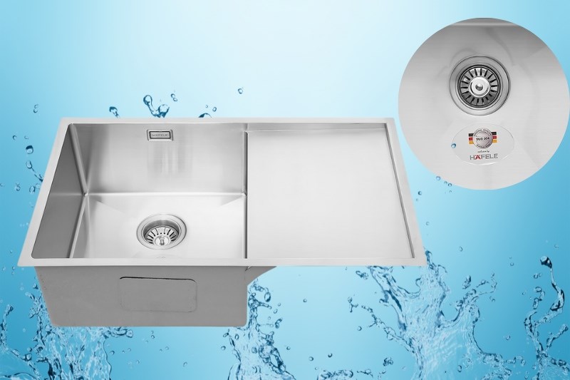 Chậu rửa ch&eacute;n 1 ngăn 1 c&aacute;nh inox Hafele HS21-SSD1S60 (567.94.010)